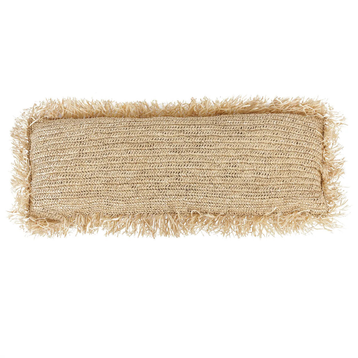 La funda de cojín de rafia rectangular - Natural - 35x100