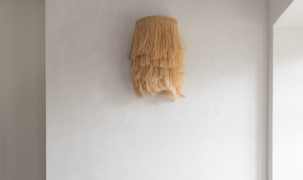 The Abaca Applique Wall Lamp - Natural