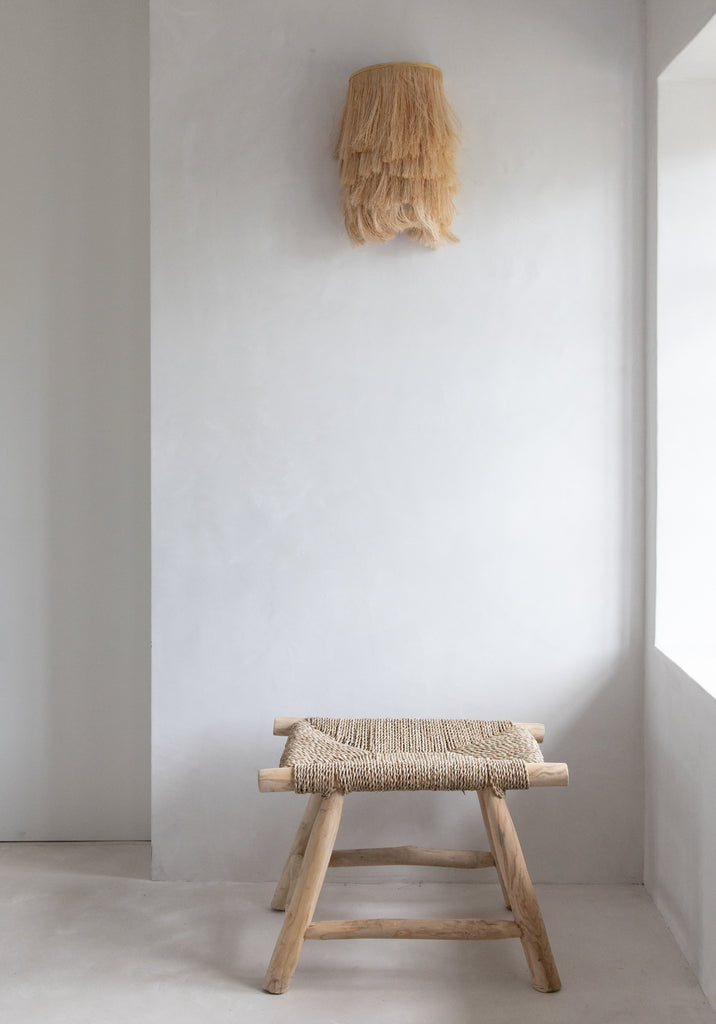 The Abaca Applique Wall Lamp - Natural