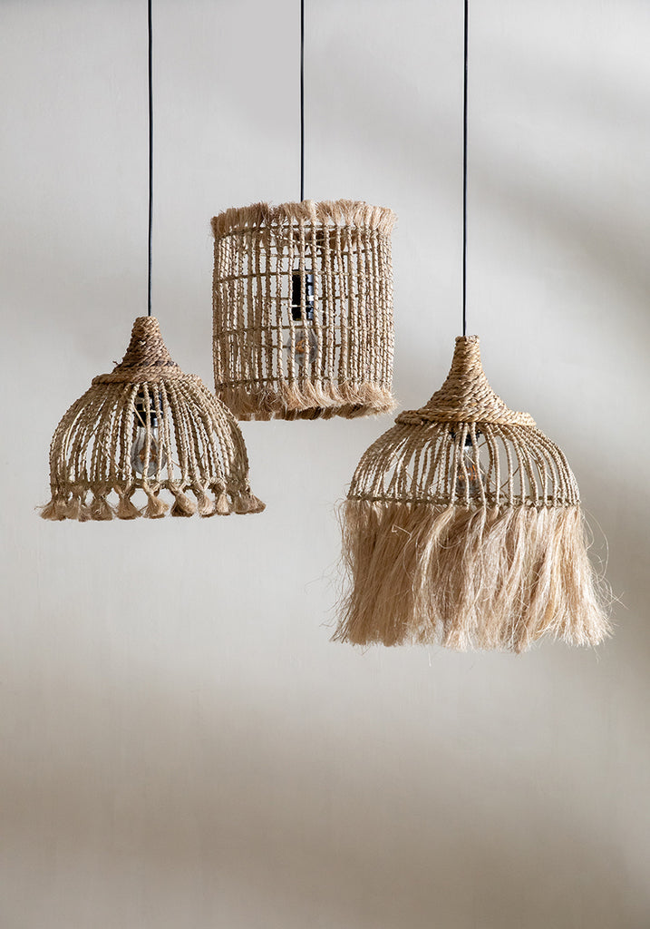 The Abaca Bird Cage Hanging Lamp - Natural - M