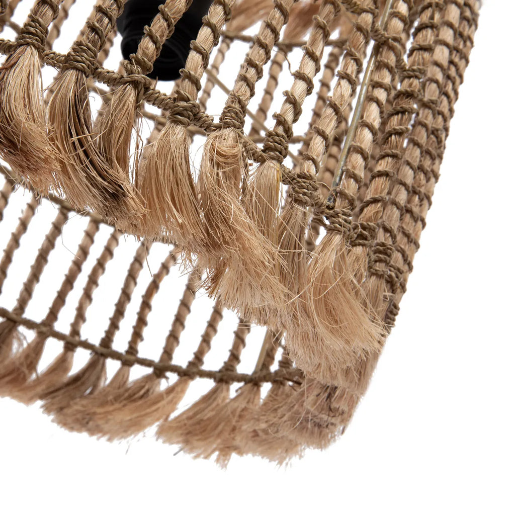 The Abaca Bird Cage Hanging Lamp - Natural - M