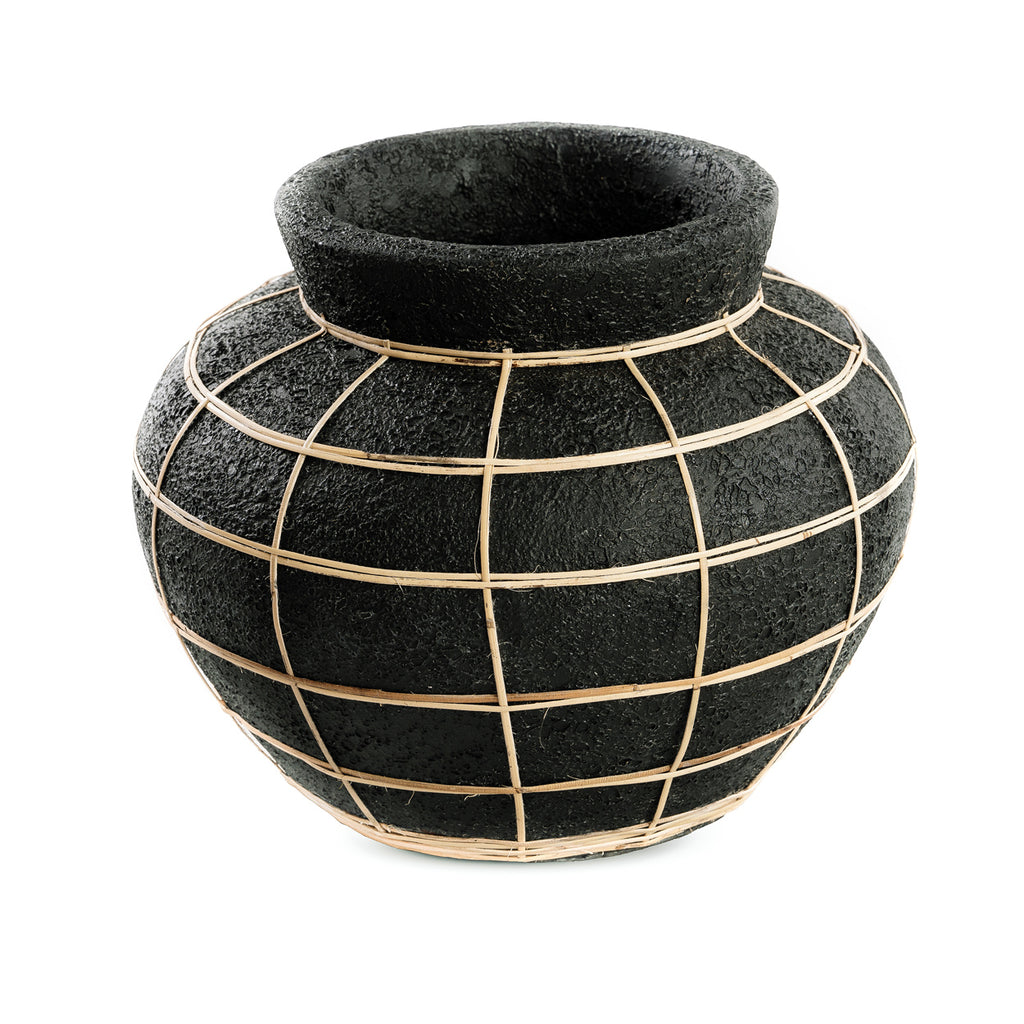 The Belly Vase - Black Natural - M