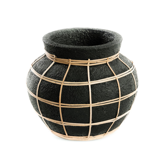 The Belly Vase - Black Natural - S