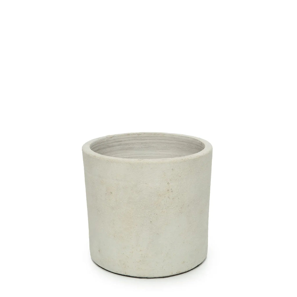 The Chalk Low Planter - Natural Concrete - S