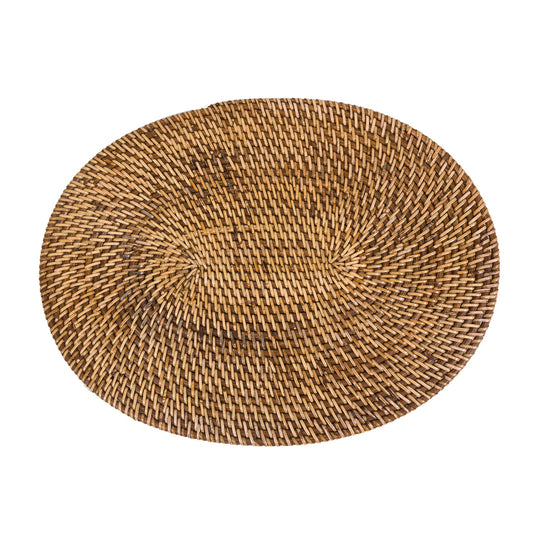 The Colonial Oval Placemat - Natural Brown