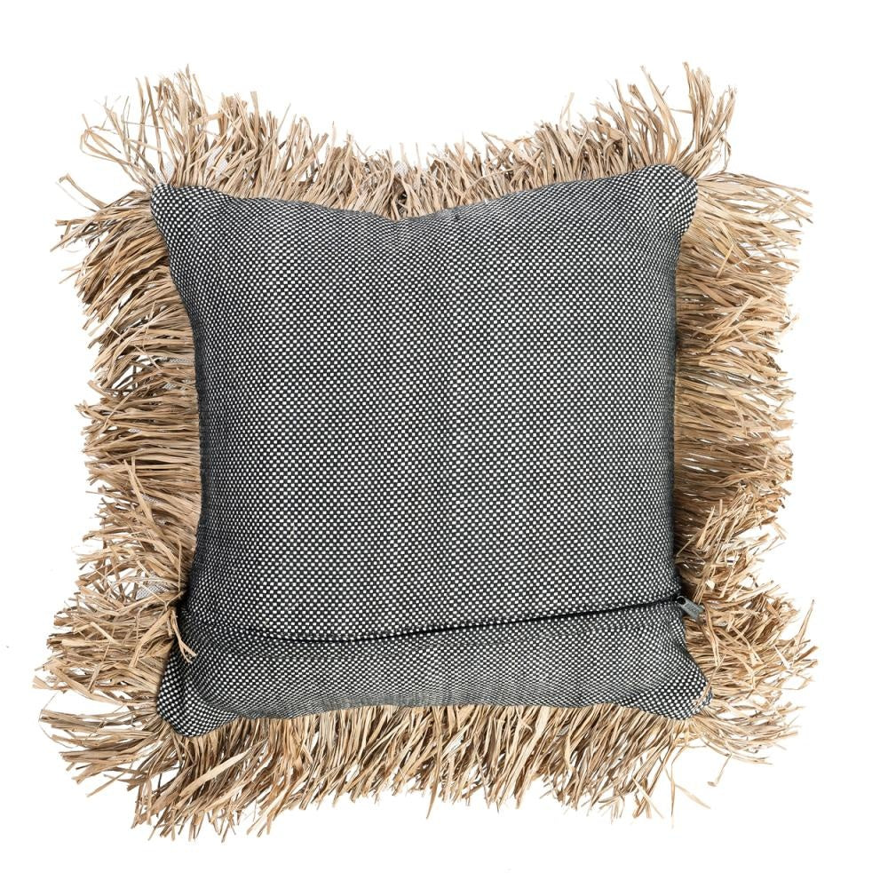 The Cotton Bonita Cushion Cover - Black Natural - 40x40