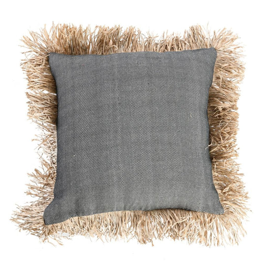 The Cotton Bonita Cushion Cover - Black Natural - 60x60