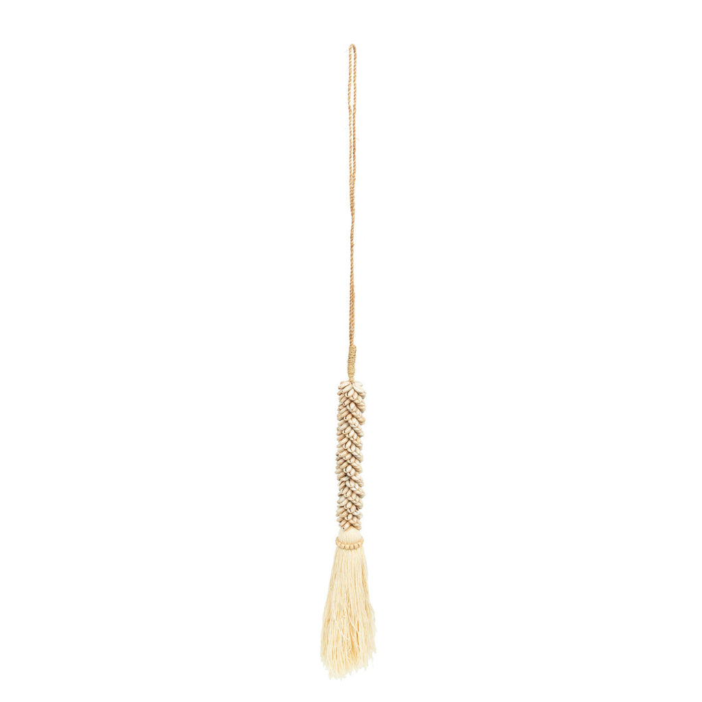The Cowrie & Cotton Hanging Decoration - Natural