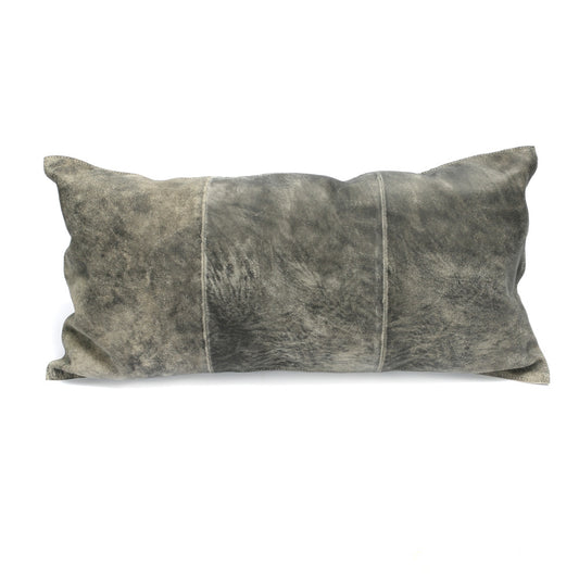 The Three Panel Suede Cushion Cover - Grey - 30x60