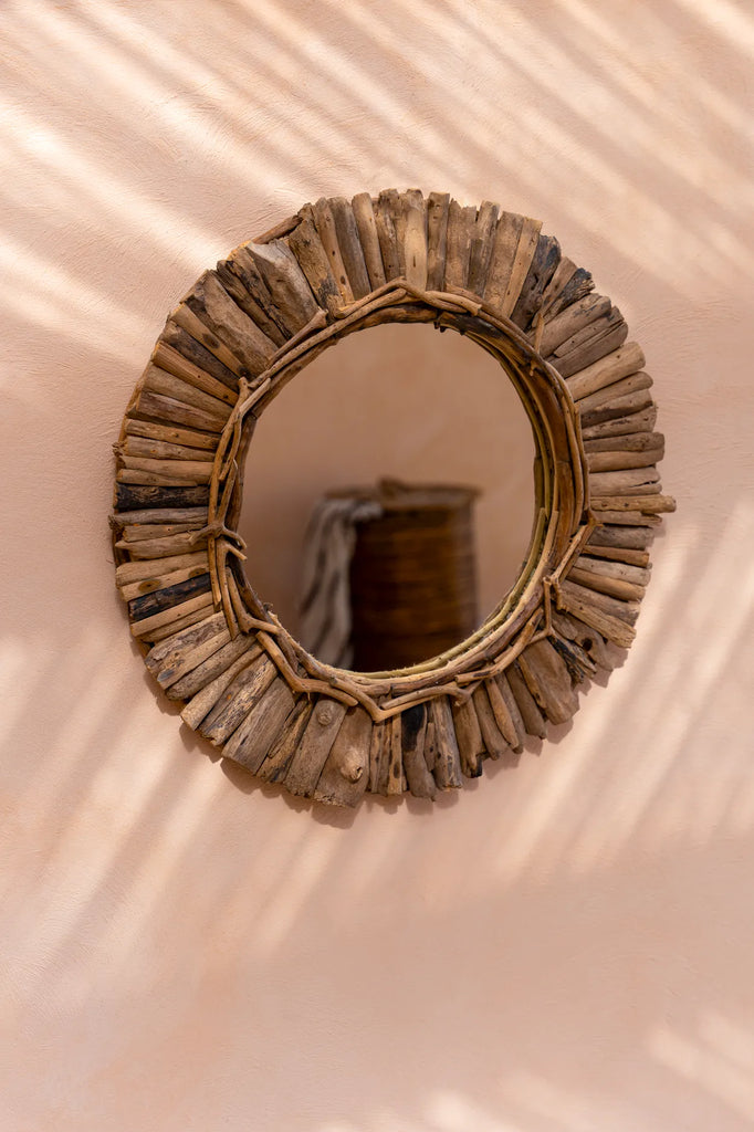 The Driftwood Crown Mirror - Natural - M