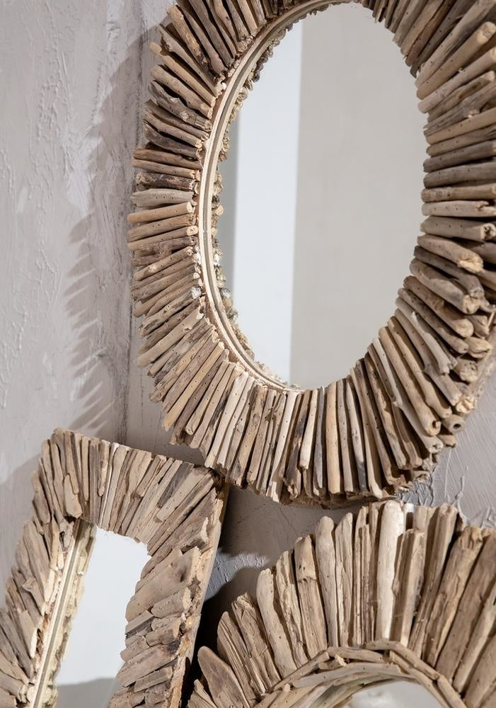 The Driftwood Crown Mirror - Natural - M