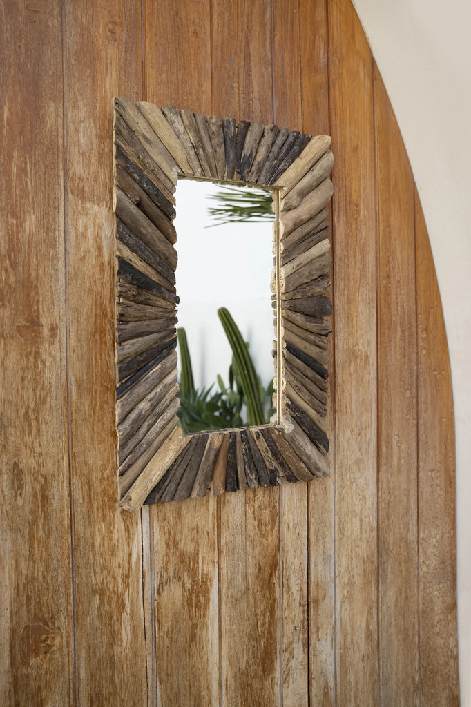 The Driftwood Framed Mirror - Natural - M