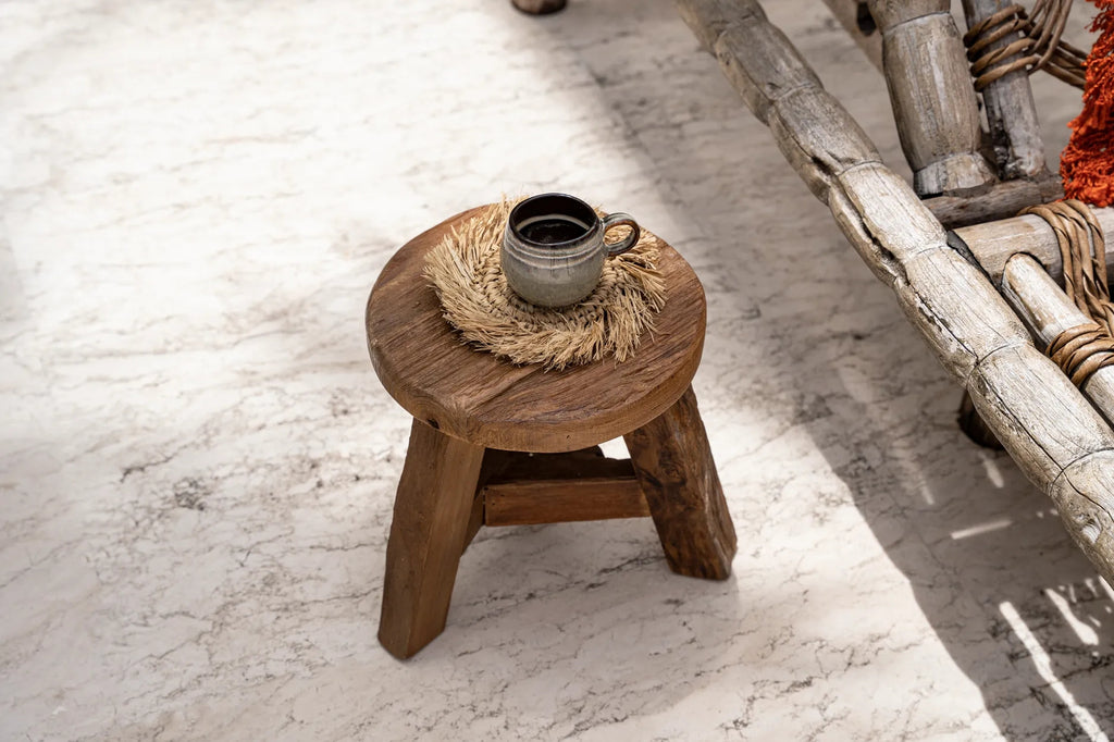 The Fringe Raffia Coaster - Natural