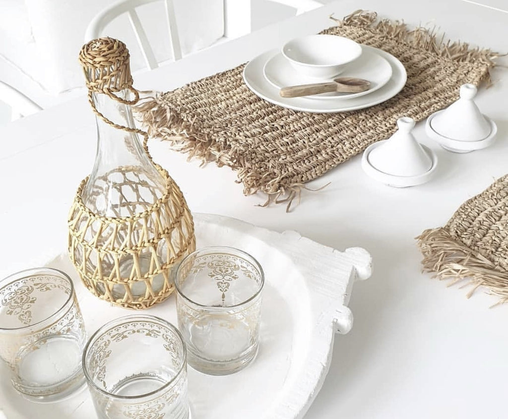 The Fringe Raffia Placemat Rectangle - Natural