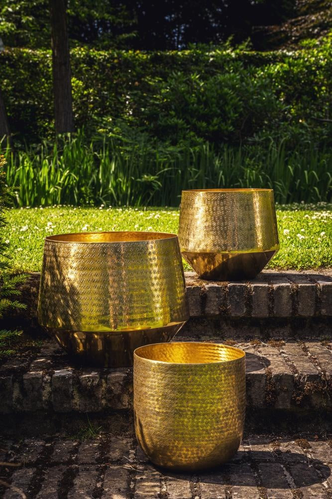 The Hammered Planter - Brass - L