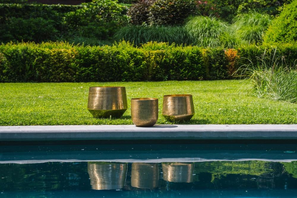 The Hammered Planter - Brass - L