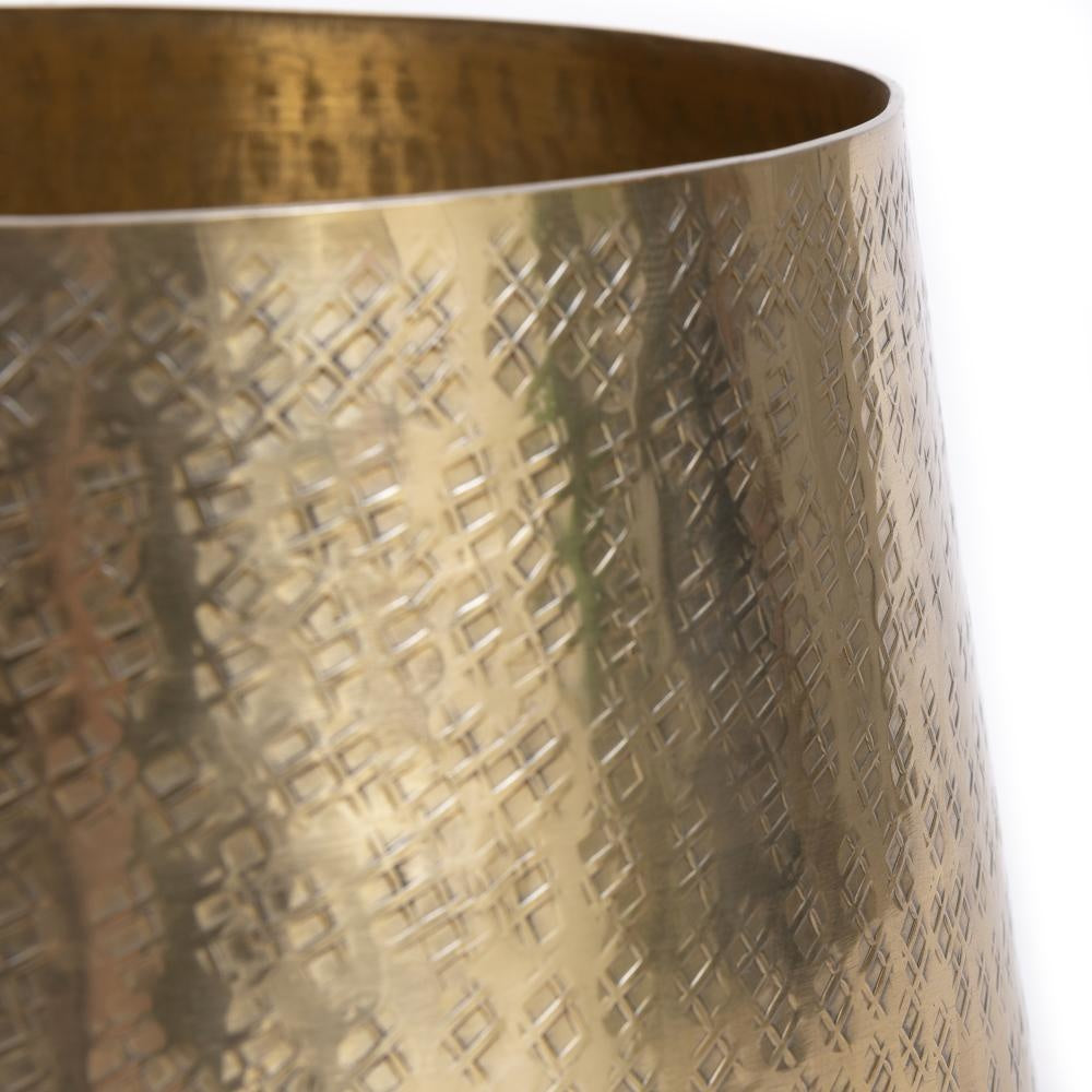 The Hammered Planter - Brass - L