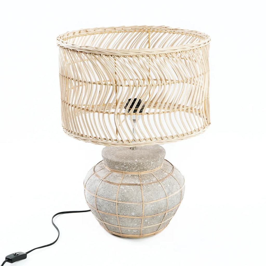 The Kythira Table Lamp - Natural Concrete Grey