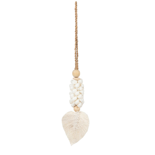 The Leaf & Shell Hanging Decoration - White