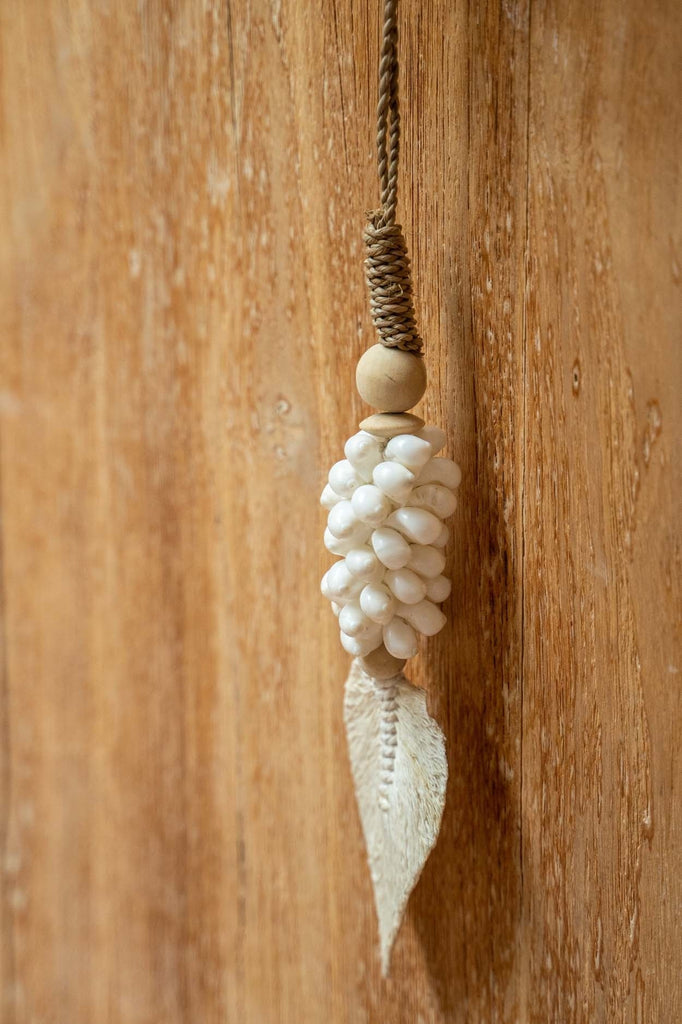 The Leaf & Shell Hanging Decoration - White