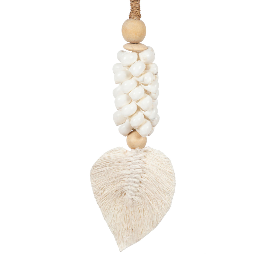 The Leaf & Shell Hanging Decoration - White