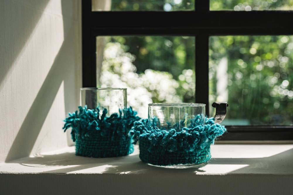 The Oh My Gee Candle Holder - Aqua - M