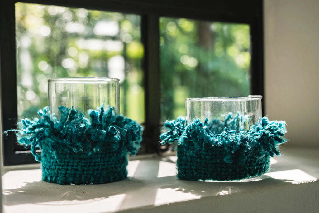 The Oh My Gee Candle Holder - Aqua - M