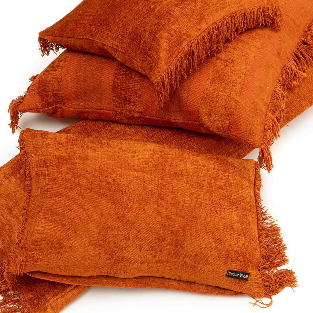 The Oh My Gee Cushion Cover - Rust Velvet - 35x100