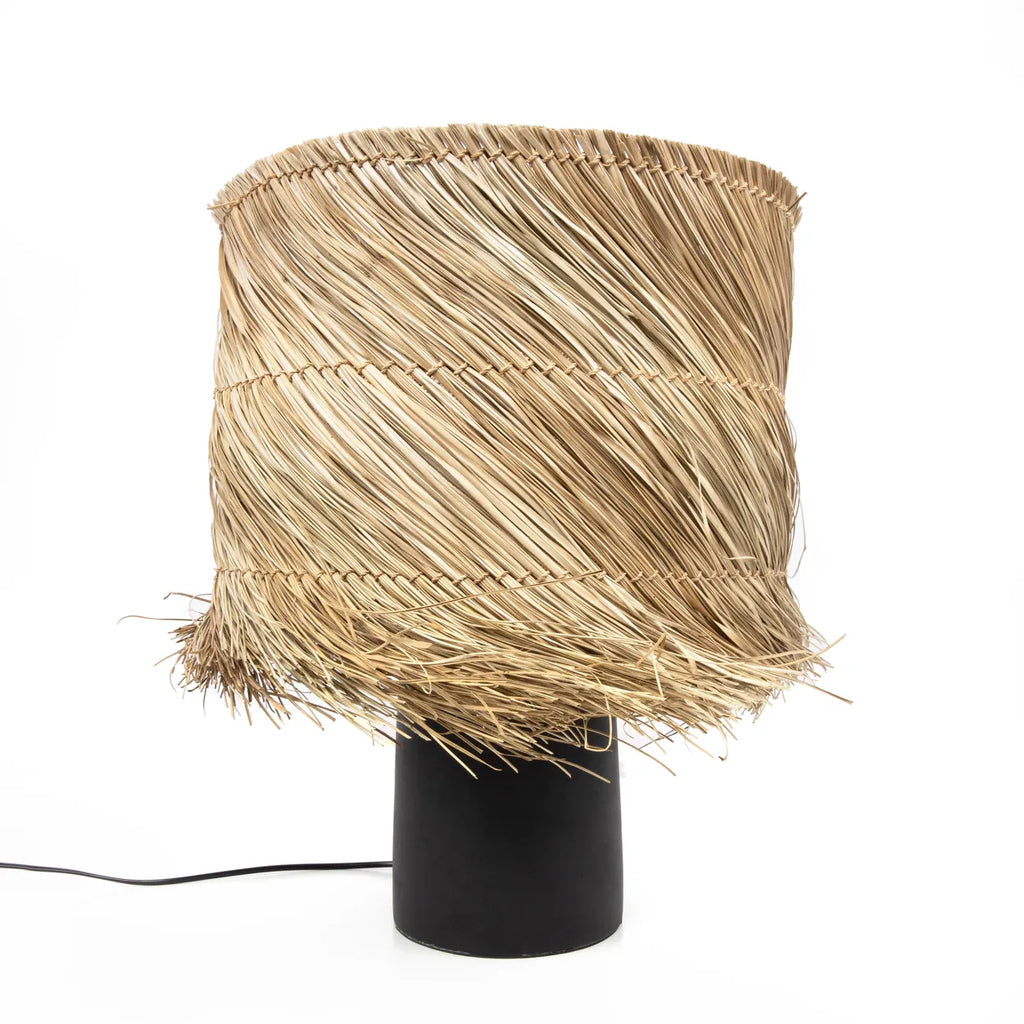 The Pandan Table Lamp - Black Natural