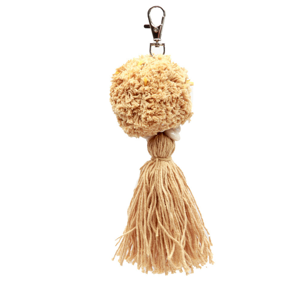 The Pom Pom Keychain - Mocha