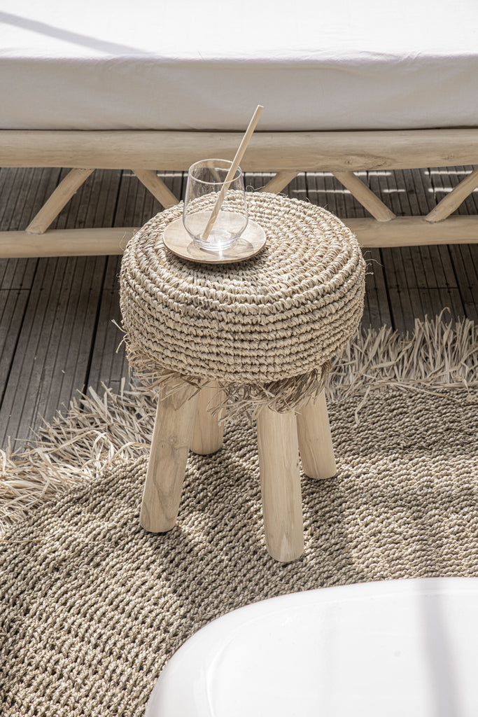 The Raffia Fringed Carpet - Natural - 100