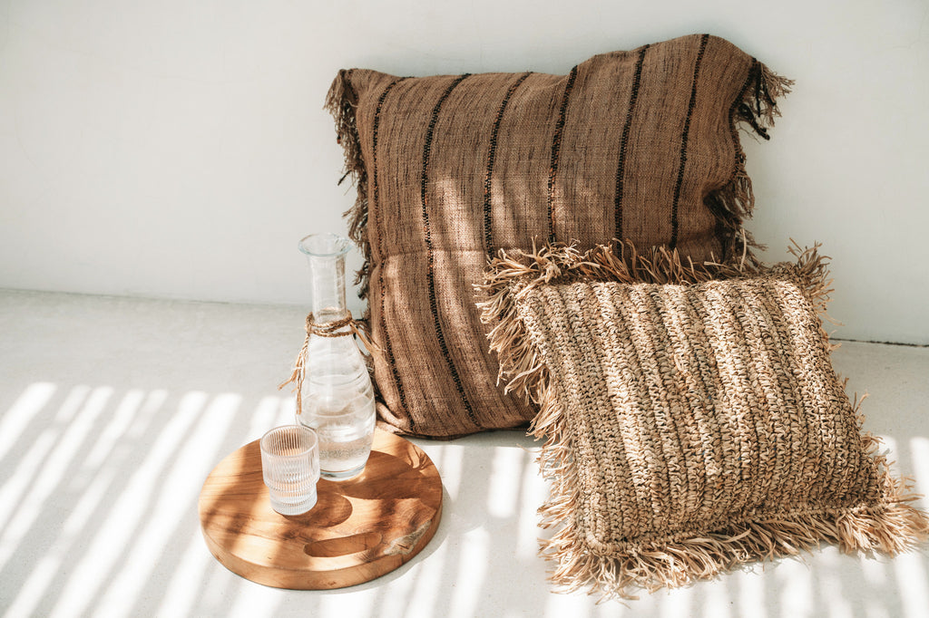 The Raffia Cushion Cover - Square - Natural - 40x40