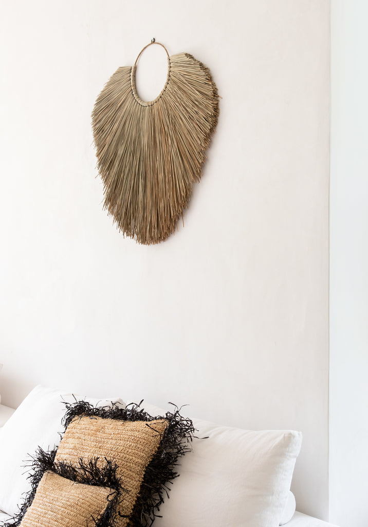 The Raffia Cushion Cover - Natural Black - 40x40