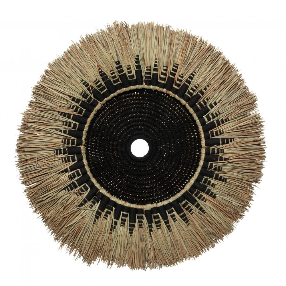 The Raffia Macramé Wall Deco - Natural Black