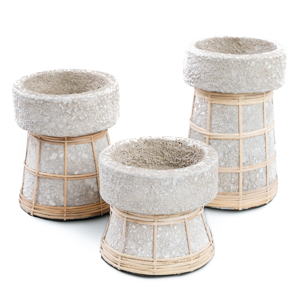 The Serene Candle Holder - Concrete Grey Natural - S