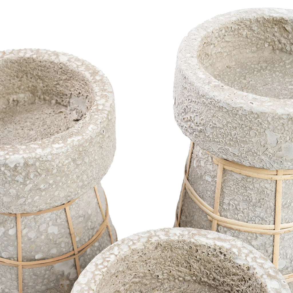 The Serene Candle Holder - Concrete Grey Natural - S