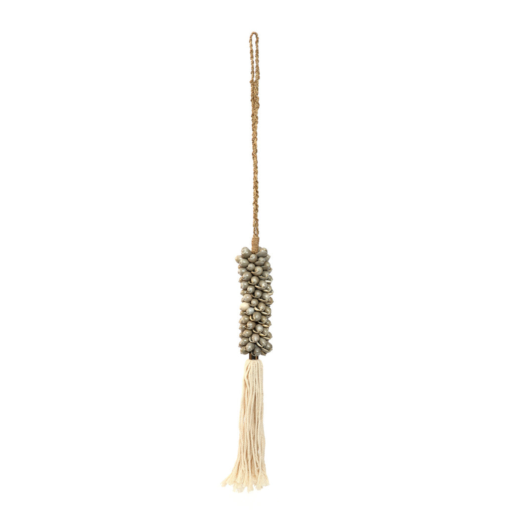 The Shell & Cotton Hanging Decoration - Grey