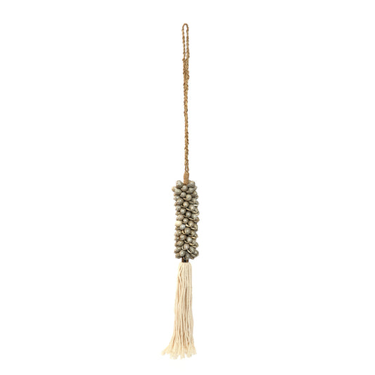The Shell & Cotton Hanging Decoration - Grey