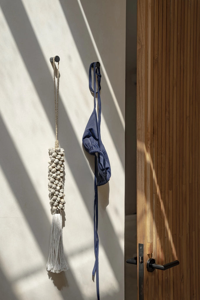 The Shell & Cotton Hanging Decoration - Grey