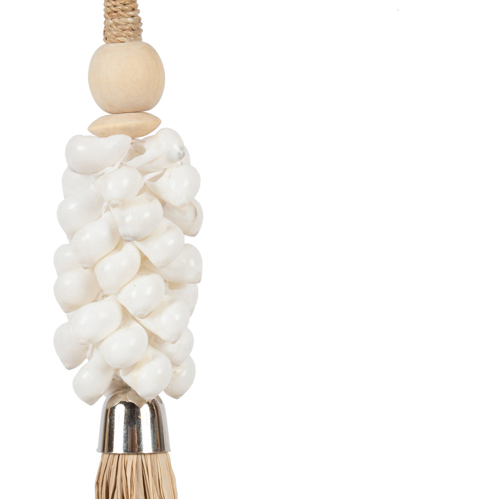 The White Shell and Raffia Hanging Decoration
