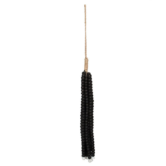 The Wooden Beads Hanging Decoration - Black