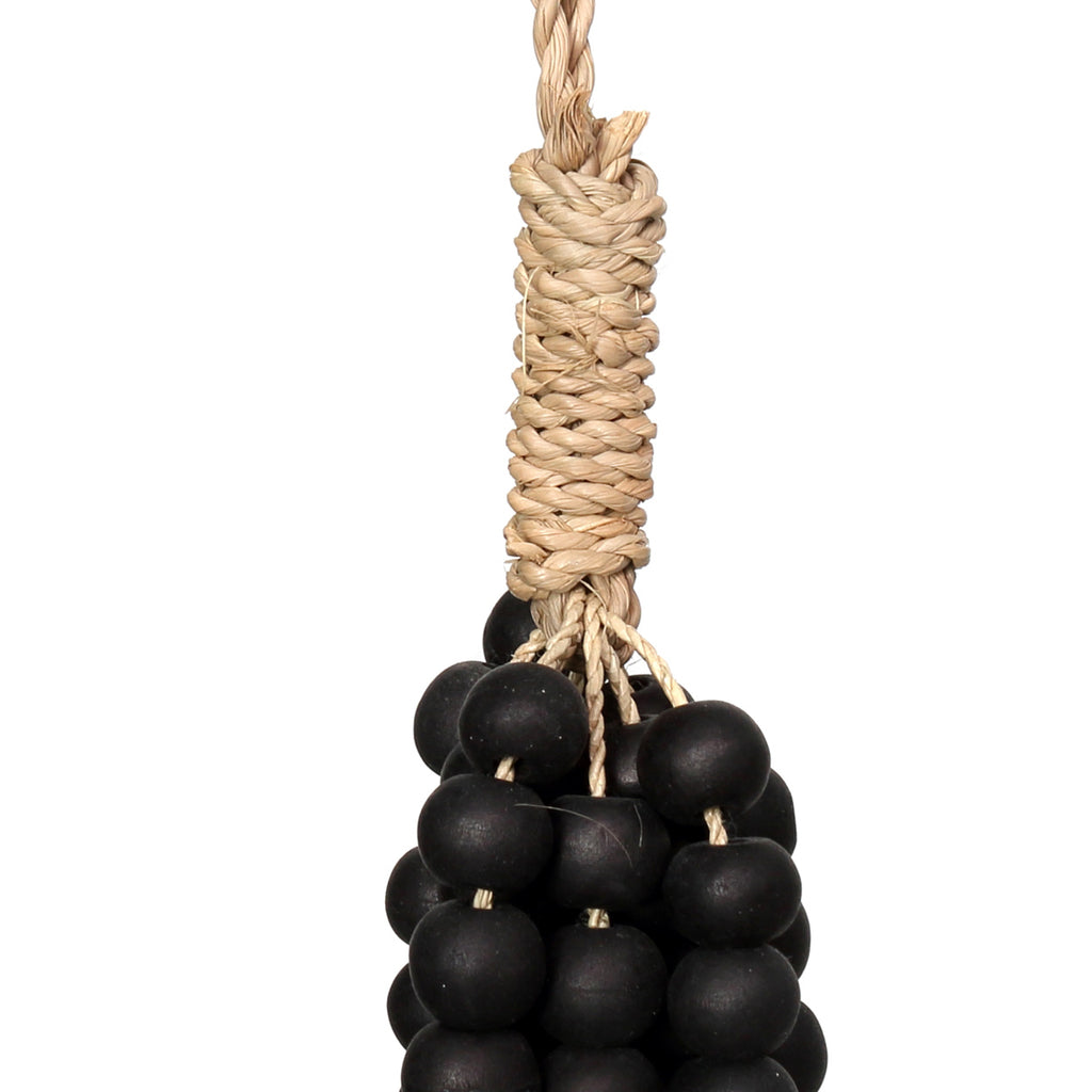 The Wooden Beads Hanging Decoration - Black