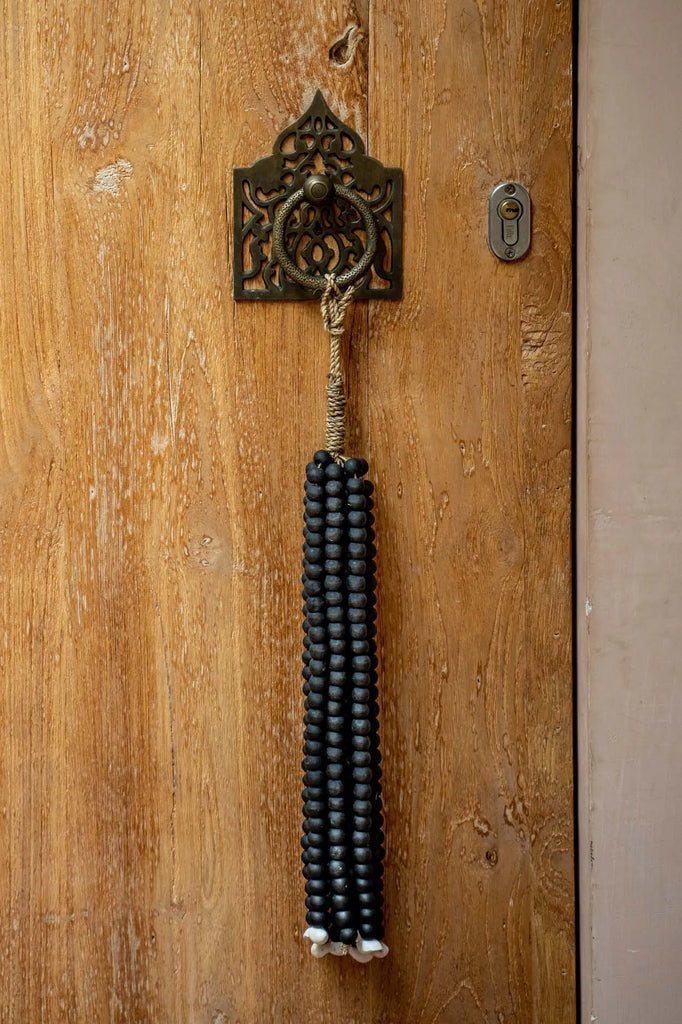 The Wooden Beads Hanging Decoration - Black