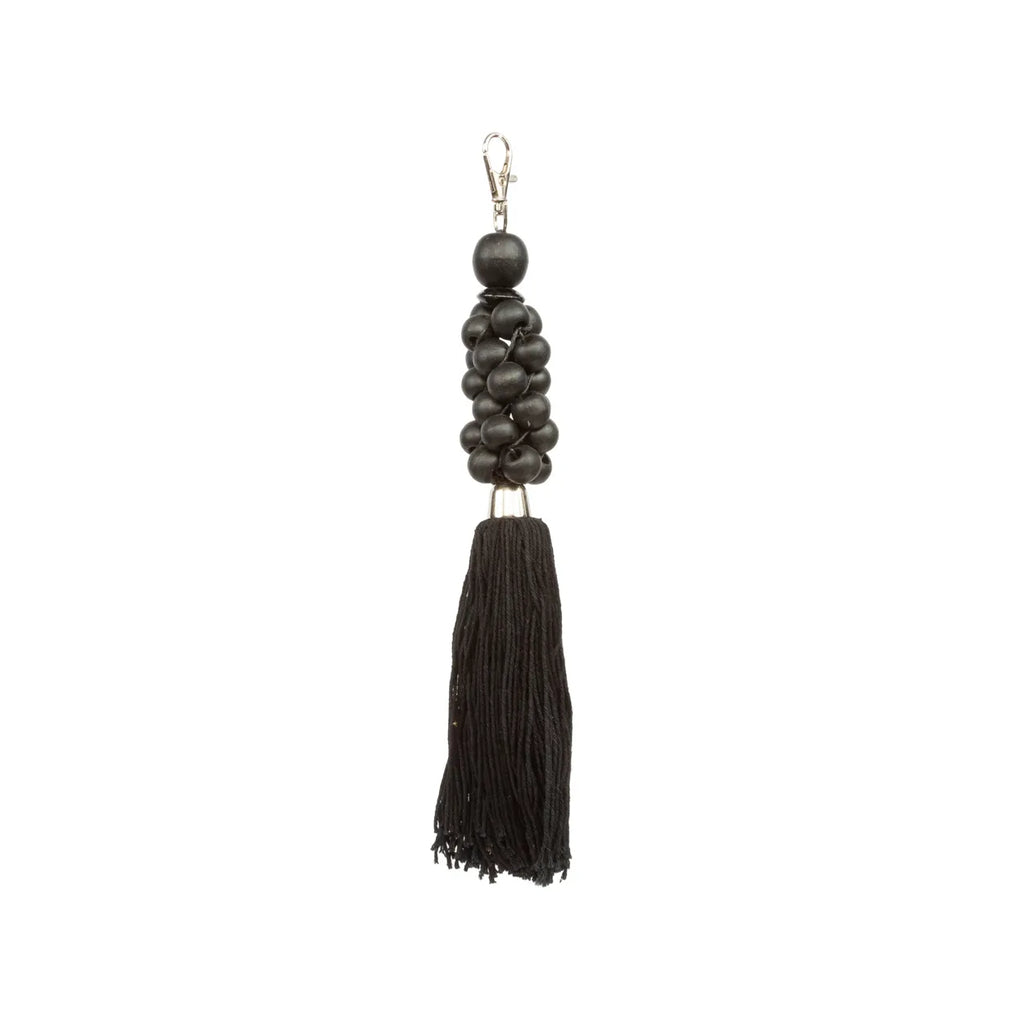 The Wooden Beads Keychain - Black