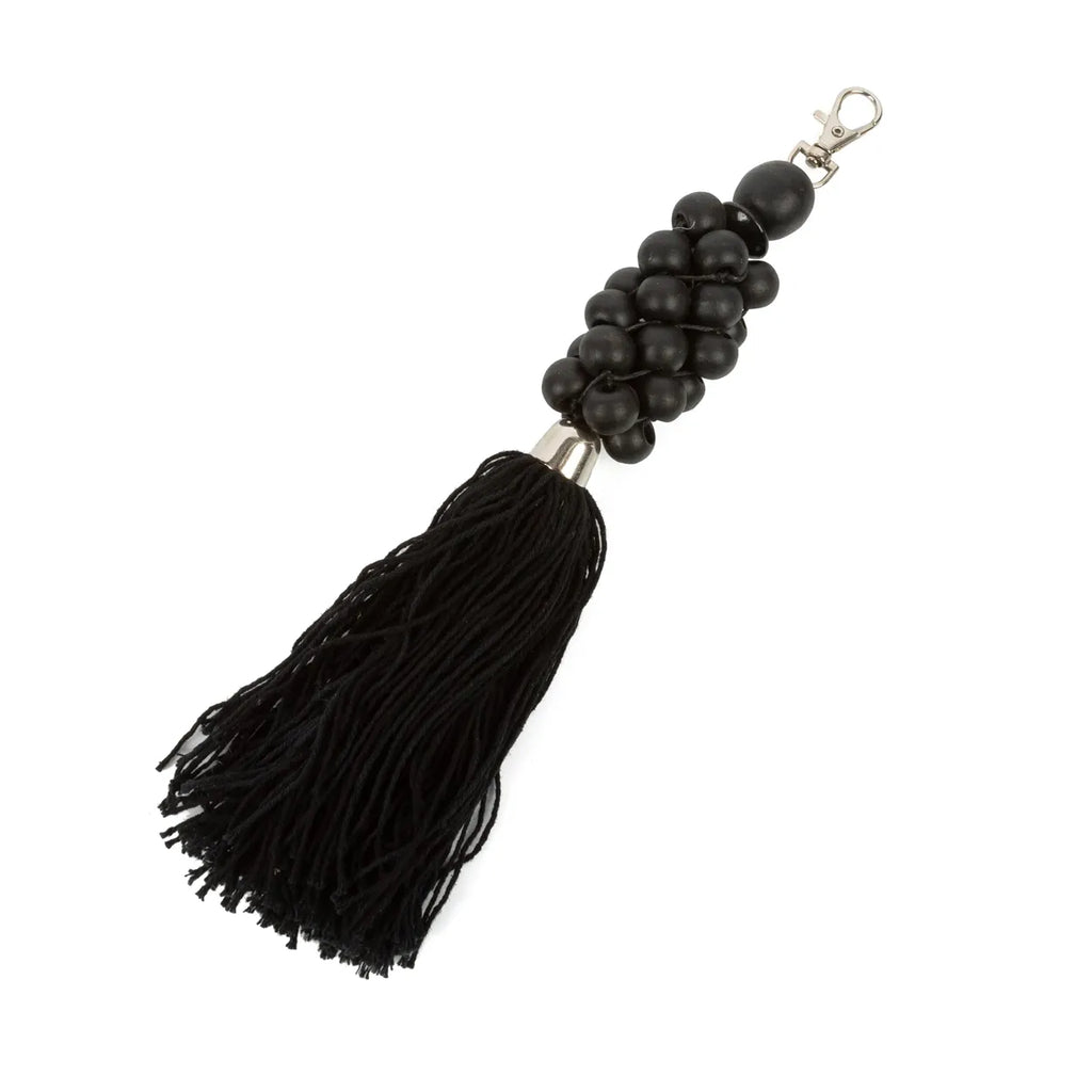 The Wooden Beads Keychain - Black