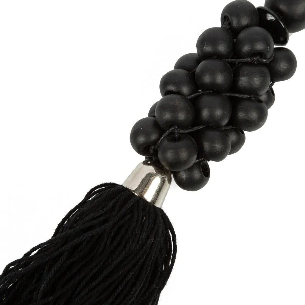 The Wooden Beads Keychain - Black