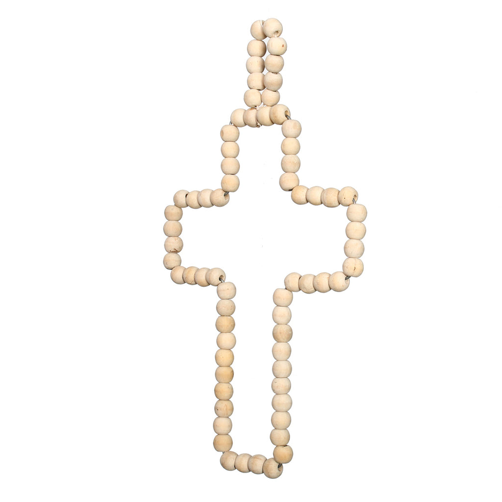 The Wooden Cross Hanging Decoration - Natural