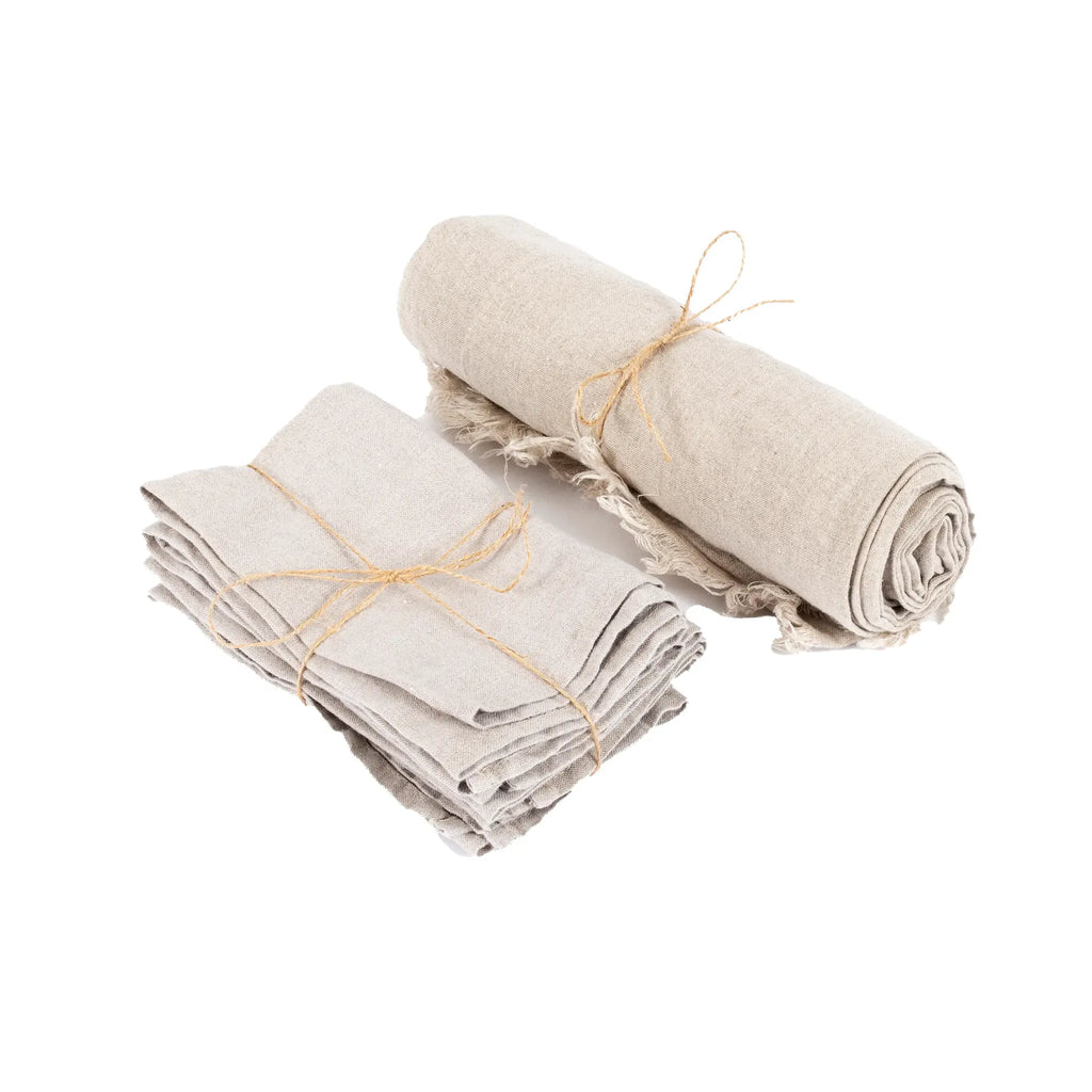 The Linen Tablecloth - Beige - 150x150