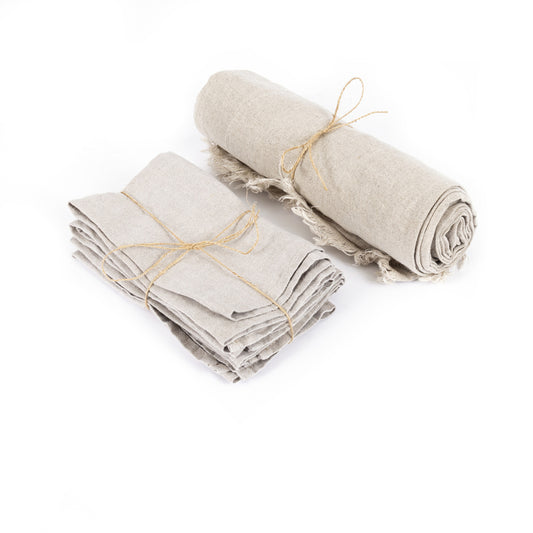 The Linen Tablecloth - Beige - 150x200