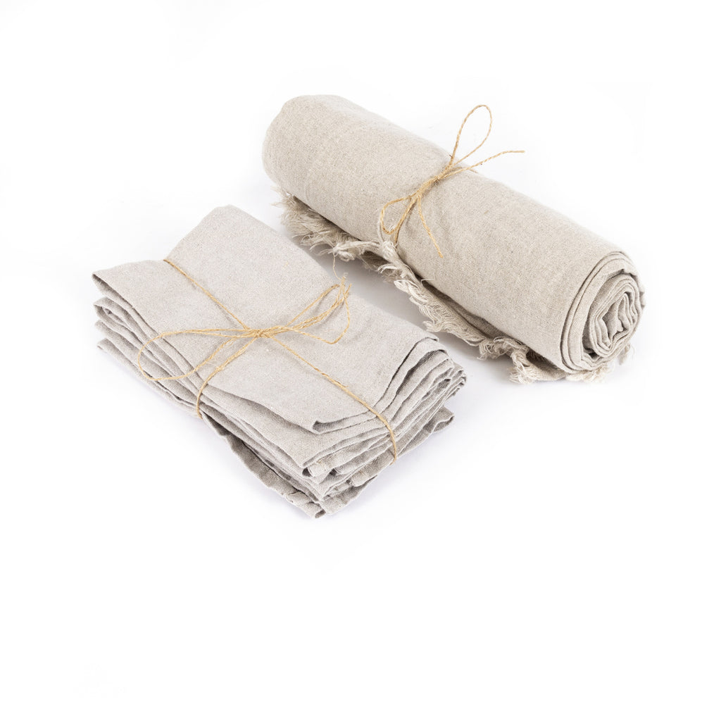 The Linen Tablecloth - Beige - 180x300